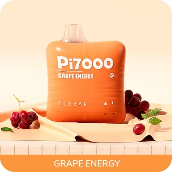 Одноразова POD система ELF BAR Pi7000 Grape Energy на 7000 затяжок — купити