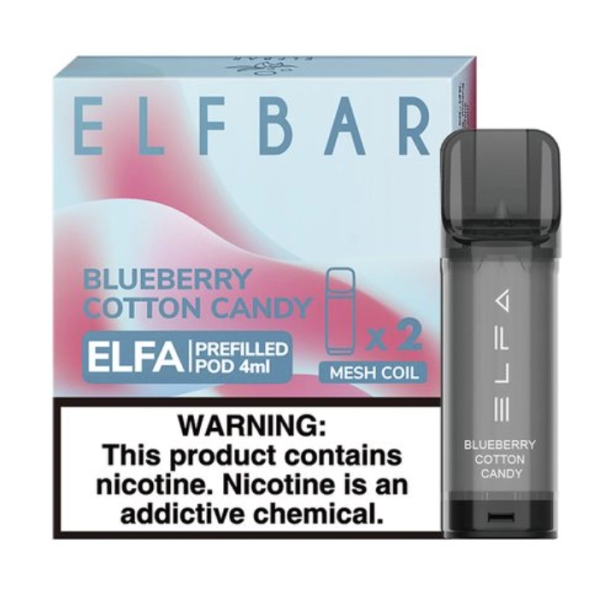 Картридж ELF BAR ELFA 50mg/4ml Blueberry Cotton Candy — купити