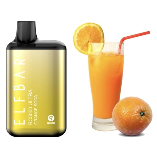 Одноразова POD система ELF BAR BC5000 ULTRA Orange Soda на 5000 затяжок — купити
