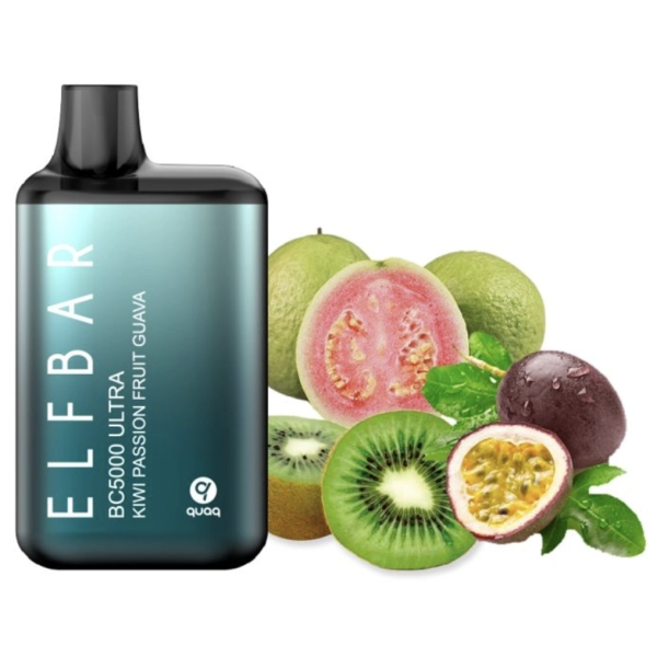 Одноразова POD система ELF BAR BC5000 ULTRA Kiwi Passion Fruit Guava на 5000 затяжок — купити