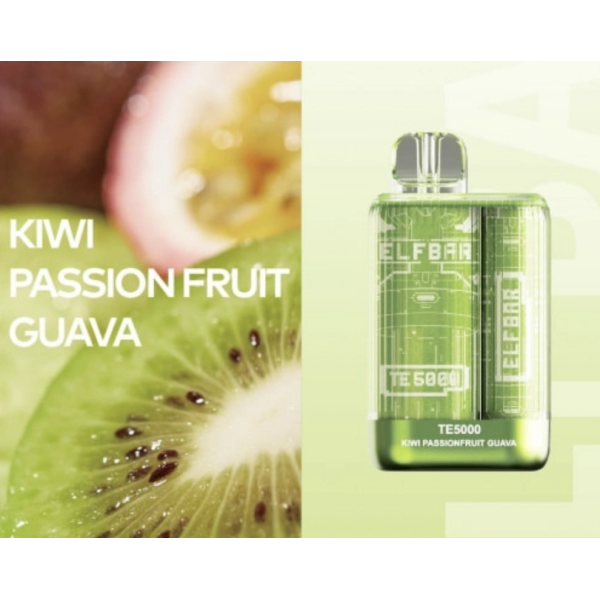 Одноразова POD система ELF BAR TE5000 Kiwi Passion Fruit Guava на 5000 затяжок — купити