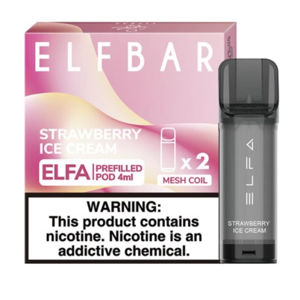 Картридж ELF BAR ELFA 50mg/4ml Strawberry Ice Cream — купити