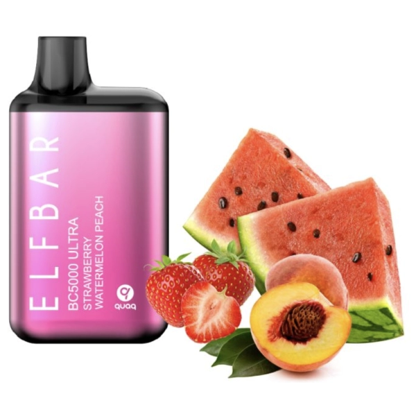Одноразова POD система ELF BAR BC5000 ULTRA Strawberry Watermelon Peach на 5000 затяжок — купити