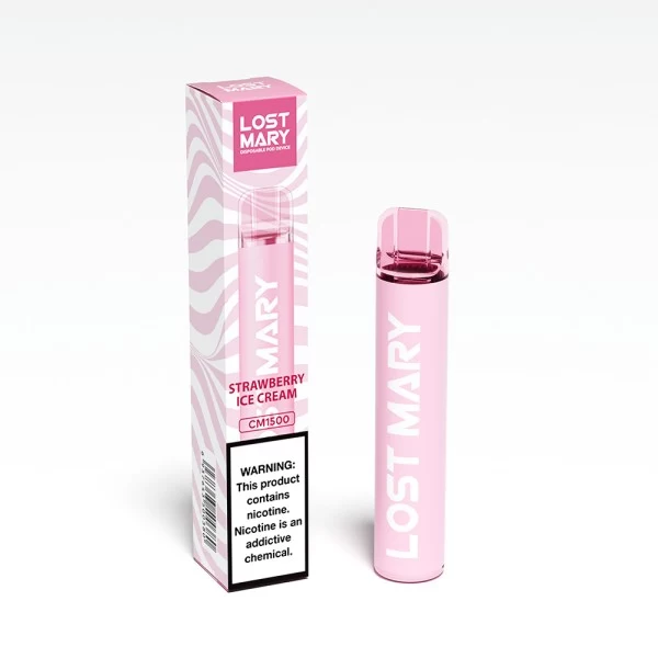Одноразова POD система Lost Mary 1500 Strawberry Ice Cream на 1500 затяжок — купити