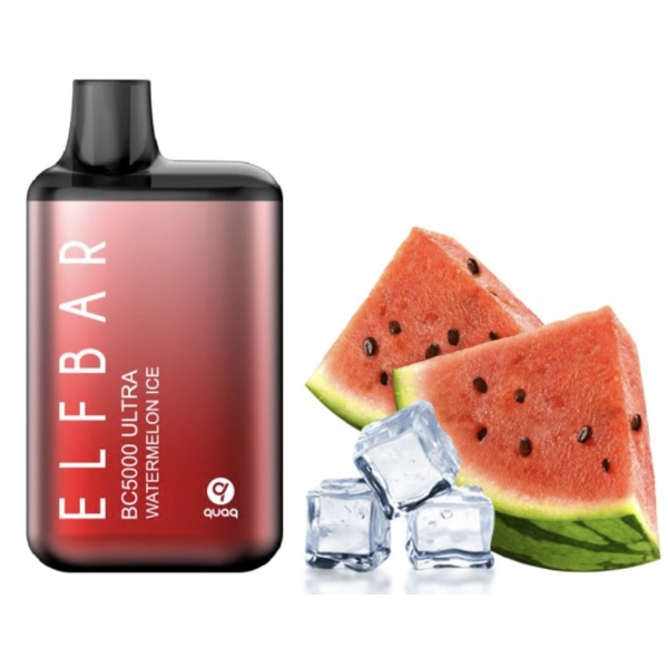 Одноразова POD система ELF BAR BC5000 ULTRA Watermelon Ice на 5000 затяжок — купити