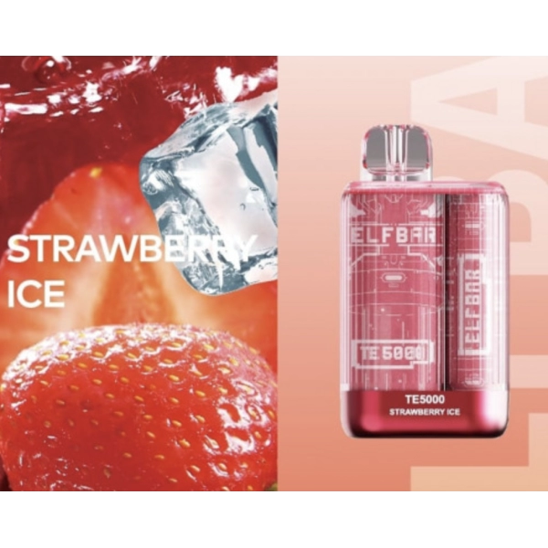 Одноразова POD система ELF BAR TE5000 Strawberry Ice на 5000 затяжок — купити
