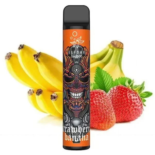 Одноразова POD система ELF BAR Lux1500 Strawberry Banana на 1500 затяжок — купити