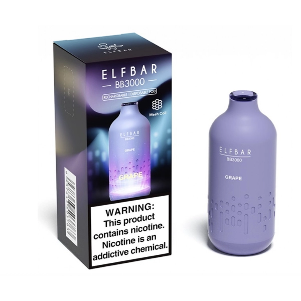 Одноразова POD система ELF BAR BB3000 Grape на 3000 затяжок — купити