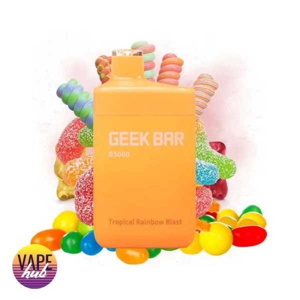 Одноразова POD система Geek Bar B5000 - Tropical Rainbow Blast на 5000 затяжок — купити