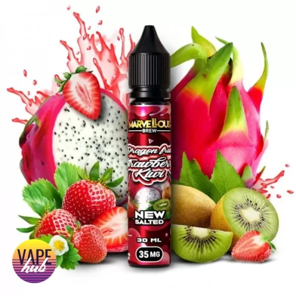 Рідина Marvellous Brew New Salted 30 мл 35 мг - Dragon Fruity Strawberry Kiwi — купити