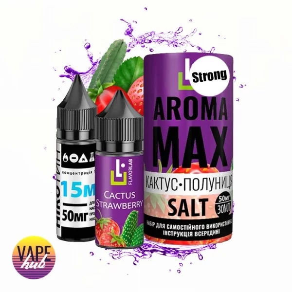 Набір Aroma MAX Salt Strong 30 мл 50 мг - Cactus Strawberry — купити