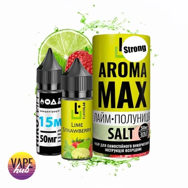 Набір Aroma MAX Salt Strong 30 мл 50 мг - Lime Strawberry — купити