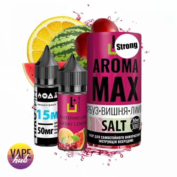 Набір Aroma MAX Salt Strong 30 мл 50 мг - Watermelon Cherry Lemon — купити