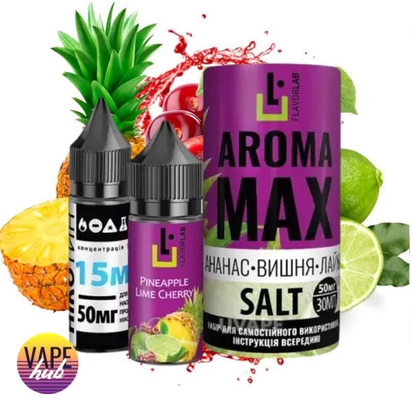 Набір Aroma MAX Salt 30 мл 50 мг - Pineapple Cherry Lime — купити