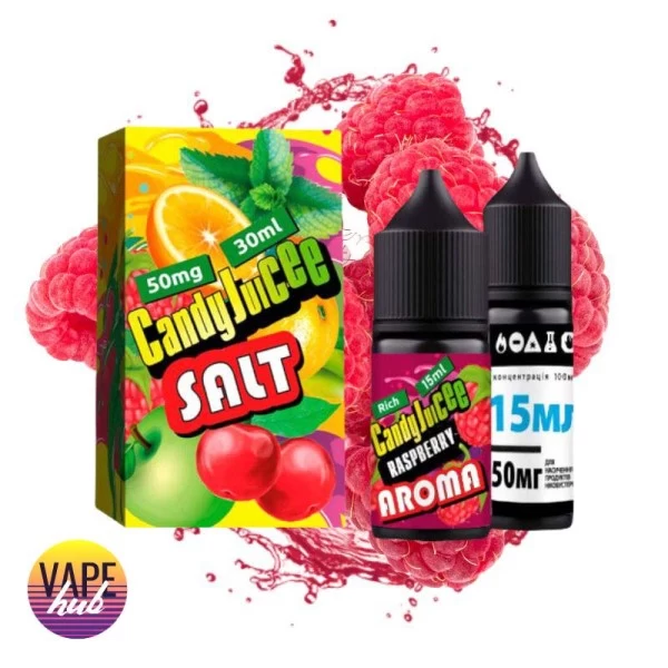 Набір Candy Juice Premium Salt 30 мл 65 мг - Raspberry — купити