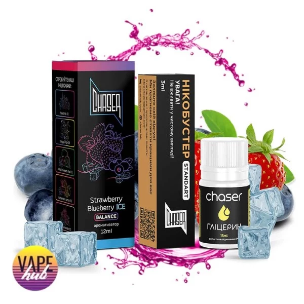 Набір Chaser Black Ice 30 мл 65 мг - Strawberry Blueberry — купити