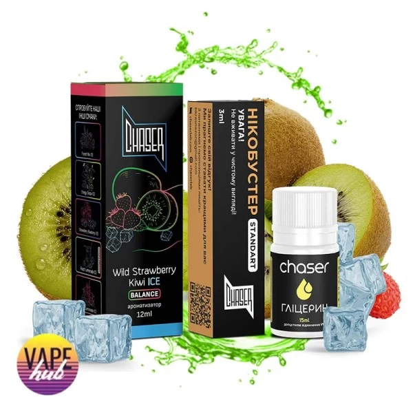 Набір Chaser Black Ice 30 мл 50 мг - Kiwi Wild Strawberry — купити