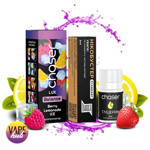 Набір Chaser Lux ice 30 мл 30 мл 65 мг - Berry Lemonade — купити