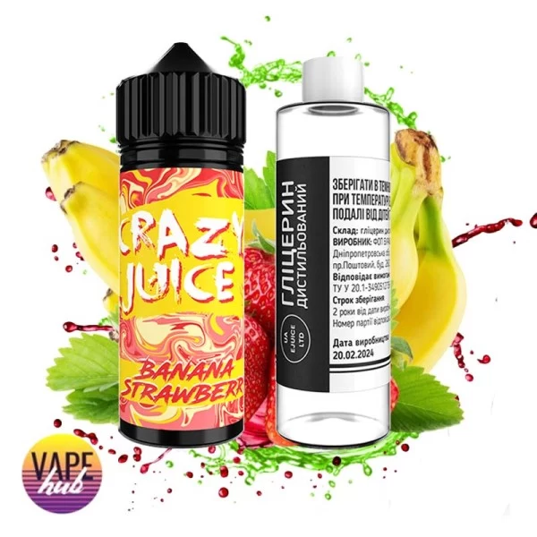 Набор Crazy Juice Organic 120 Мл 3 Мг Banana Strawberry — купить