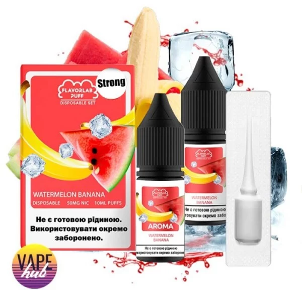 Набір Flavorlab Disposable Puff Strong 10 мл 50 мг - Watermelon Banana — купити