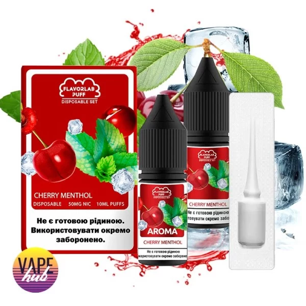 Набір Flavorlab Disposable Puff 10 мл 50 мг - Cherry Menthol — купити