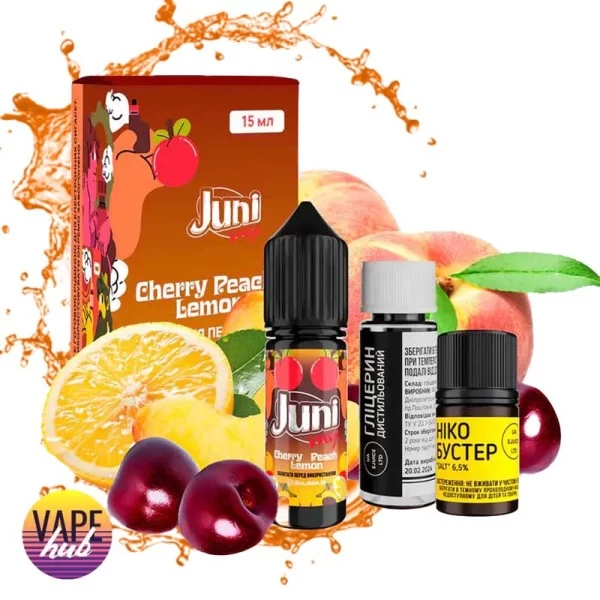 Набір Juni Mix 15 мл 50 мг - Cherry Peach Lemon — купити