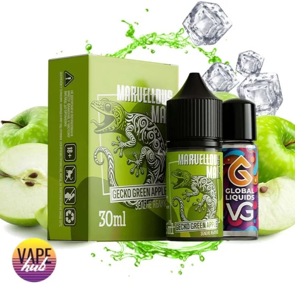 Набір Marvellous Max 30 мл 65 мг - Gecko Green Apple — купити