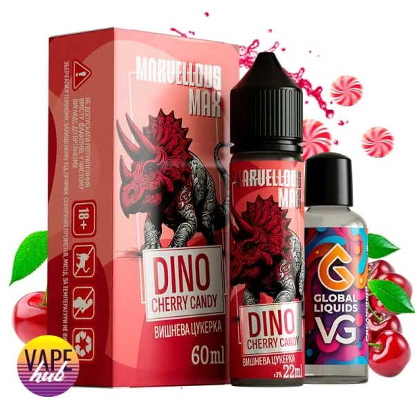 Набір Marvellous Max 60 мл 3 мг - Dino Cherry Candy — купити