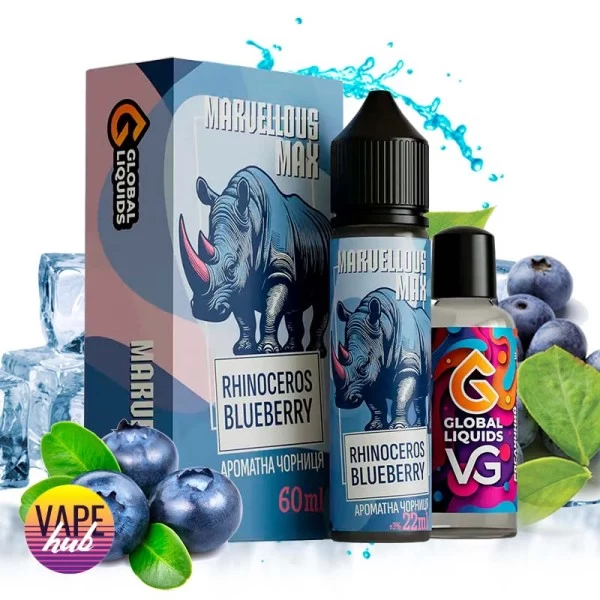 Набір Marvellous Max 60 мл 3 мг - Rhinoceros Blueberry — купити
