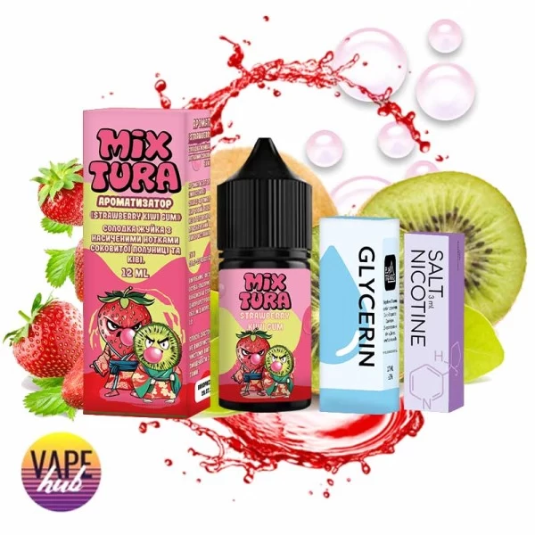 Набір Mixtura 30 мл 25 мг - Strawberry Kiwi Gum — купити