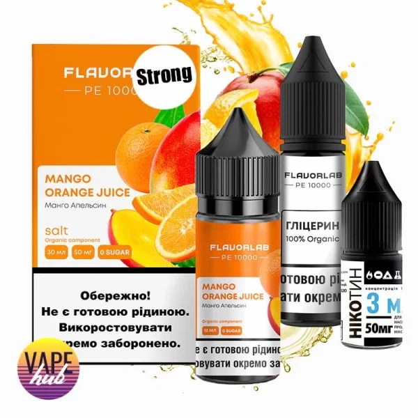 Набір Flavorlab PE 10000 Strong 30 мл 50 мг - Mango Orange Juice — купити