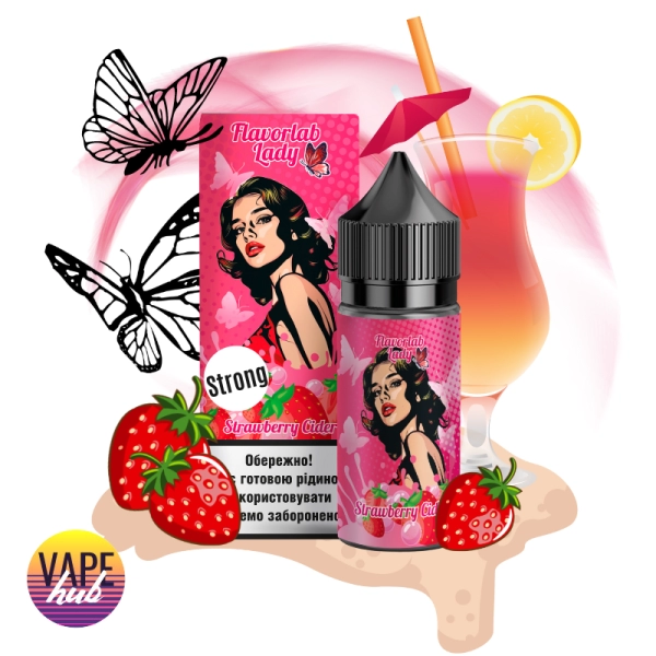 Набір Flavorlab Lady Strong 30 мл 50 мг - Strawberry Сider — купити
