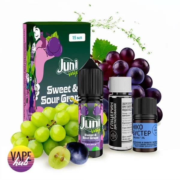 Набір Juni Mix 15 мл 65 мг - Sweet & Sour Grape — купити