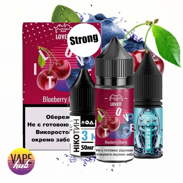 Набір Flavorlab Love it Strong 30 мл 50 мг - Blueberry Cherry — купити