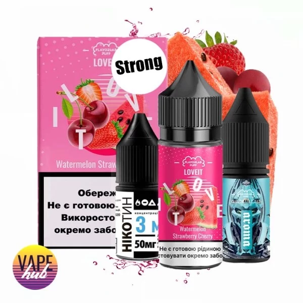 Набір Flavorlab Love it Strong 30 мл 50 мг - Watermelon Strawberry Cherry — купити