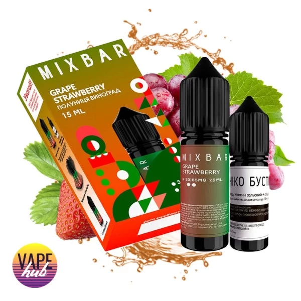 Набір Mix Bar 15 мл 65 мг - Grape Strawberry — купити