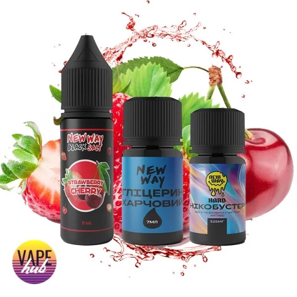 Набір New Way Black 15 мл 65 мг - Cherry Strawberry — купити