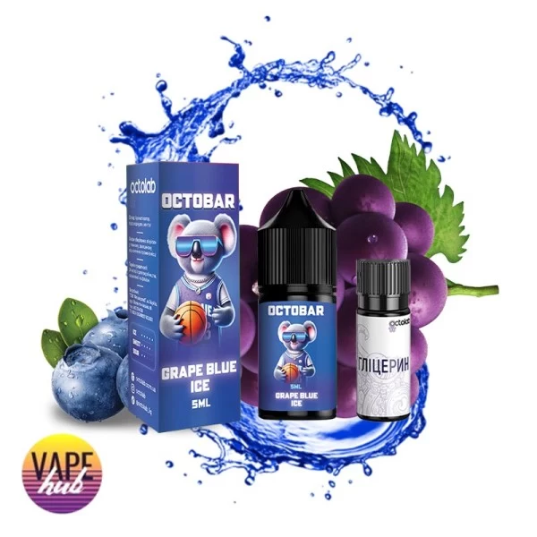 Набір OctoBar NFT Salt 10 мл 50 мг - ﻿Grape Blue Ice — купити