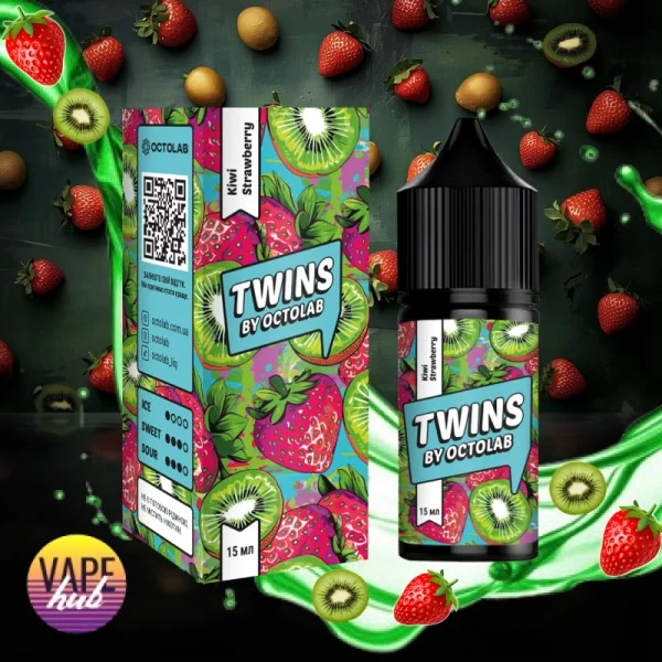 Набір Twins Salt 30 мл 50 мг - Kiwi Strawberry — купити