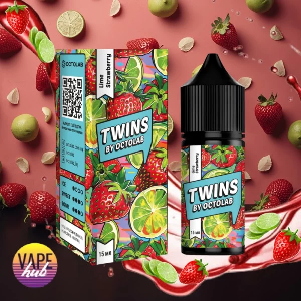 Набір Twins Salt 30 мл 50 мг - Lime Strawberry — купити