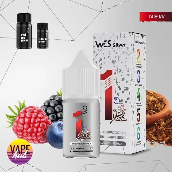 Набір WES Silver 30 мл 65 мг - Tobacco & Berries — купити